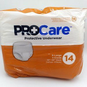 ProCare Breathable Adult Diapers Pull On X-Large 58" - 68" 14 Bags